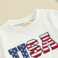 thumbnail image 4 of Okbabeha Baby Boys 4th of July Outfit USA Embroidery Tee Shirts Stars and Stripes Shorts Outfits Summer Clothes, 4 of 7