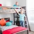 thumbnail image 5 of Max & Lily Solid Wood L-Shaped Twin over Twin Bunk Bed with Bookcase for Kids, Clay, 5 of 14