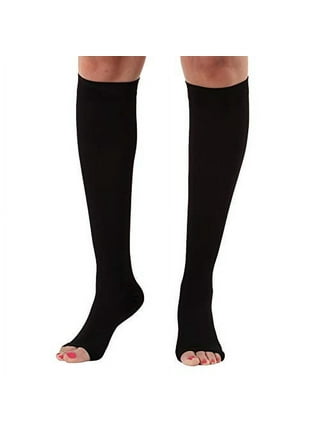 3X-Large Made in USA Mojo Compression Socks Opaque Plus Size Knee-Hi  20-30mmHg Wide Calf Graduated Compression Stockings Grey XXX-Large Open Toe  A211GR6 