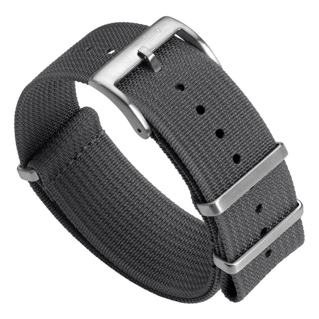 WatchGecko Ridge Correa de Nylon Gris 21 mm