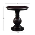 thumbnail image 3 of Kingfisher Lane Round Wood Accent Table Pedestal Base 26.5" High in Espresso, 3 of 12