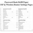 thumbnail image 4 of Password Book Refills for A5 Binder - A-Z Notebook Refill Paper with Alphabetical Tabs, 120gsm White Paper, 6-Hole Punehed, 5.8" x 8.3", 4 of 5