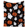 thumbnail image 2 of Nkmbld Halloween Flannel Throw Blanket 40"x50", Soft Fuzzy Plush Throw Blanket for Chairs Sofa or Bed, Luxury Flannel Lap Blanket Farmhouse Fall Decor, 2 of 8