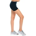 thumbnail image 3 of Women's Ribbed Waistband Seamless One Size 10" Hot Short Leggings (Navy), 3 of 4