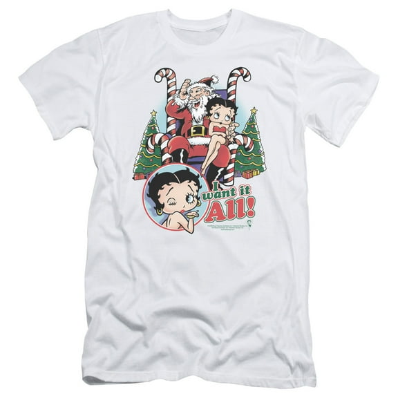 Betty Boop I Want It All S/S Adult 30/1 T-Shirt White
