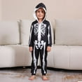 thumbnail image 5 of Hotiary Family Matching Halloween Onesie Pajamas, Funny Vacation Skeleton Print One Piece Pjs, Hooded Zipper Holiday Jammies Sleepwear Nightwear Loungewear for 1Y-2XL, 5 of 8