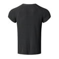 thumbnail image 4 of Bcfgryg Mens Knitted Shirt Solid Color Slim Fitting Short Sleeved Pullover Sweater Top Men’s T-shirts, 4 of 5