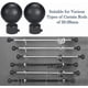 thumbnail image 5 of Curtain rod trim Round Sphere (2 pieces, black), 5 of 5