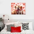 thumbnail image 5 of PIKWEEK Valentine's Day Canvas Wall Art Painting Picturs for Bathroom Kitchen Decor Dog Romantic Love Hearts Framed Print Artwork, Hanging Posters Home Decor Artwork, 5 of 5
