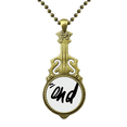 thumbnail image 1 of End Funny Quote Handwrite Style Necklace Antique Guitar Jewelry Music Pendant, 1 of 3