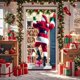 thumbnail image 3 of Cortina colgante de Papá Noel para ventanas, para fiestas navideñas en interiores y exteriores, puertas y paredes, 3 of 6