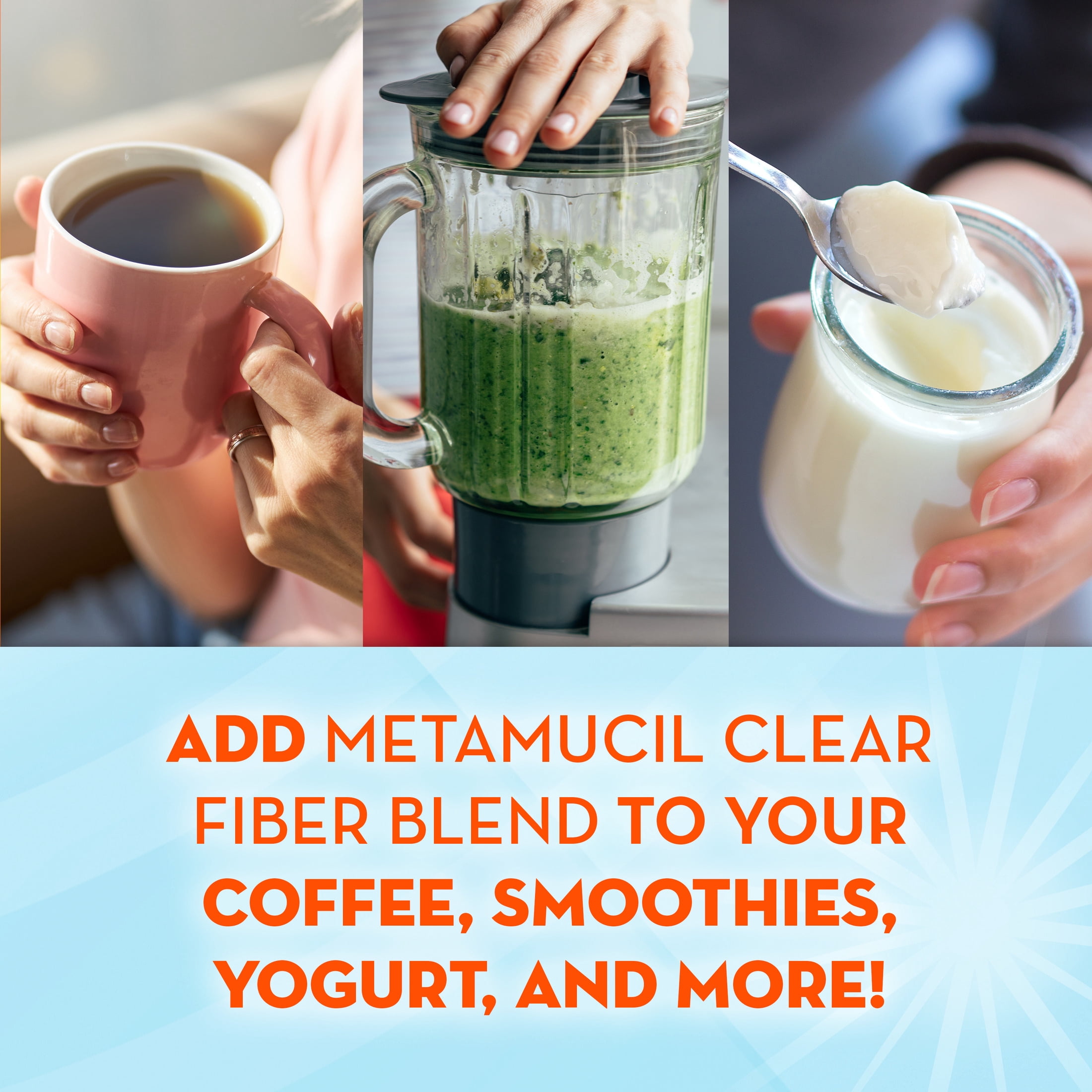 Metamucil GLP-1 Friendly Clear Fiber Supplement, Unflavored, 75 Servings