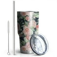 thumbnail image 2 of 30oz Pioneer Flower Tumblers Stainless Steel Tumbler with Lid and Straw,Vacuum Insulated Double Wall Travel Tumbler Cups Mug with Cleaning Brush for Coffee,Tea, 2 of 7