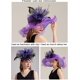 thumbnail image 3 of Women's Kentucky Derby Church Dress Hat Wide Brim Leaf Flower Bridal Shower Hat, 3 of 5