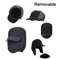 thumbnail image 3 of Simple Faux Fur Cap Hat Visor Windproof Ski Cover Men, 3 of 5