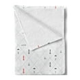 thumbnail image 2 of Lighthouse Soft Flannel Fleece Throw Blanket, Nautical Checkered Pattern with Sailing Abstract Geometric Lines, Cozy Plush for Indoor and Outdoor Use, 70" x 90", Dark Blue Red White, by Ambesonne, 2 of 5