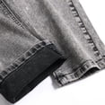 thumbnail image 5 of Luwomo Men's Jeans Retro Embroidered Slim High Waist Straight Leg Trousers Streetwear Male Denim Pants, 5 of 8