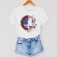 thumbnail image 6 of Women's T-shirts Independence Day Tops Short Sleeves Crew Neck T-shirt for Women with Printed Graphic Simple Pattern Summer Casual Daily Outfit Essentials Ship in 2 Days, 6 of 7