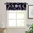 thumbnail image 2 of Purple Moon Valance, Lavender Flower Moon Phase Dreamy Starry Sky Moonlit Garden Spring Nature Print Blackout Window Valance for Kitchendining Room Cafe Bedroom 54x18inch, 2 of 6