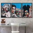 thumbnail image 3 of wall26 Framed Canvas Print Wall Art Set Warhol Basquiat Mt. Rushmore Graffiti &amp; Street Art Comic Book Illustrations Modern Art Urban Portrait for Living Room, Bedroom, Office - 16"x24"x, 3 of 5