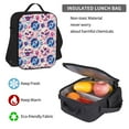thumbnail image 5 of Disketp blue record rock Skull Large Capacity Backpack Lunch Bag Pencil Case Combination 3 Piece Set for Student, 5 of 7