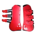 thumbnail image 3 of de protección de pierna equina para bota de férula para caballo, juego de soporte de pierna delantera y trasera para equitación, equipo Frente rojo M SOLEDAD Bota de tendón de caballo, 3 of 6