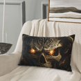 thumbnail image 5 of Zufioo Metal Evil Skull Print Double-sided Plush Pillow Cover,Decorative Pillow Protector without Pillow Core, Suitable for Sofa, Bedroom, Car-20"x30", 5 of 6