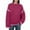 Hot Pink, variant on Women's Sweater, Casual Solid Color Long Sleeve Round Neck Pullover, Loose Fit Knit Top with Soft Polyester Blend for Daily Comfort in Winter and Spring