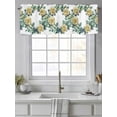 thumbnail image 4 of Yellow Flower Curtain Valances for Windows, Watercolor Rose Spring Plant Leaf Painting Kitchen Valance Window Treatment, Light Filtering Block Curtains for Bathroom/Bedroom/Living Room 42'' x 18'', 4 of 9