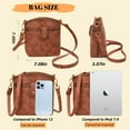 thumbnail image 4 of PU Crossbody Bag for Women, Printed PU Leather Mini Phone Purses, Yellow, 4 of 8