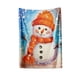 thumbnail image 2 of Hogar y cocina, Decoración del hogar, Manta de franela de doble cara con estampado de muñeco de nieve navideño, cómoda y suave, ideal para dormitorio, sofá y decoración navideña., 2 of 6
