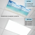 thumbnail image 6 of 3 Pack Magnetic Fluorescent Light Covers, 2x4 Ft,Ocean Beach Nature Summer Sky Cloud Magnetic Light Covers for Ceiling Lights Classroom Office Home Decor, 6 of 9