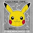 thumbnail image 2 of Boy's Pokemon Pikachu Electric Type Graphic Tee Athletic Heather Medium, 2 of 5
