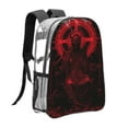 thumbnail image 3 of Kdxio Red Gothic Skeleton Throne Clear Backpack, Transparent Bookbag for School for Women Men, Capacity Clear Bag for College, Travel, 3 of 7