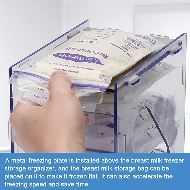 Breast Milk Storage Tower with Tray - Nurse & Nourish - Holds Up to 60 oz -  Easily Organize and Freeze Milk - Breastfeeding Essentials - Breastmilk