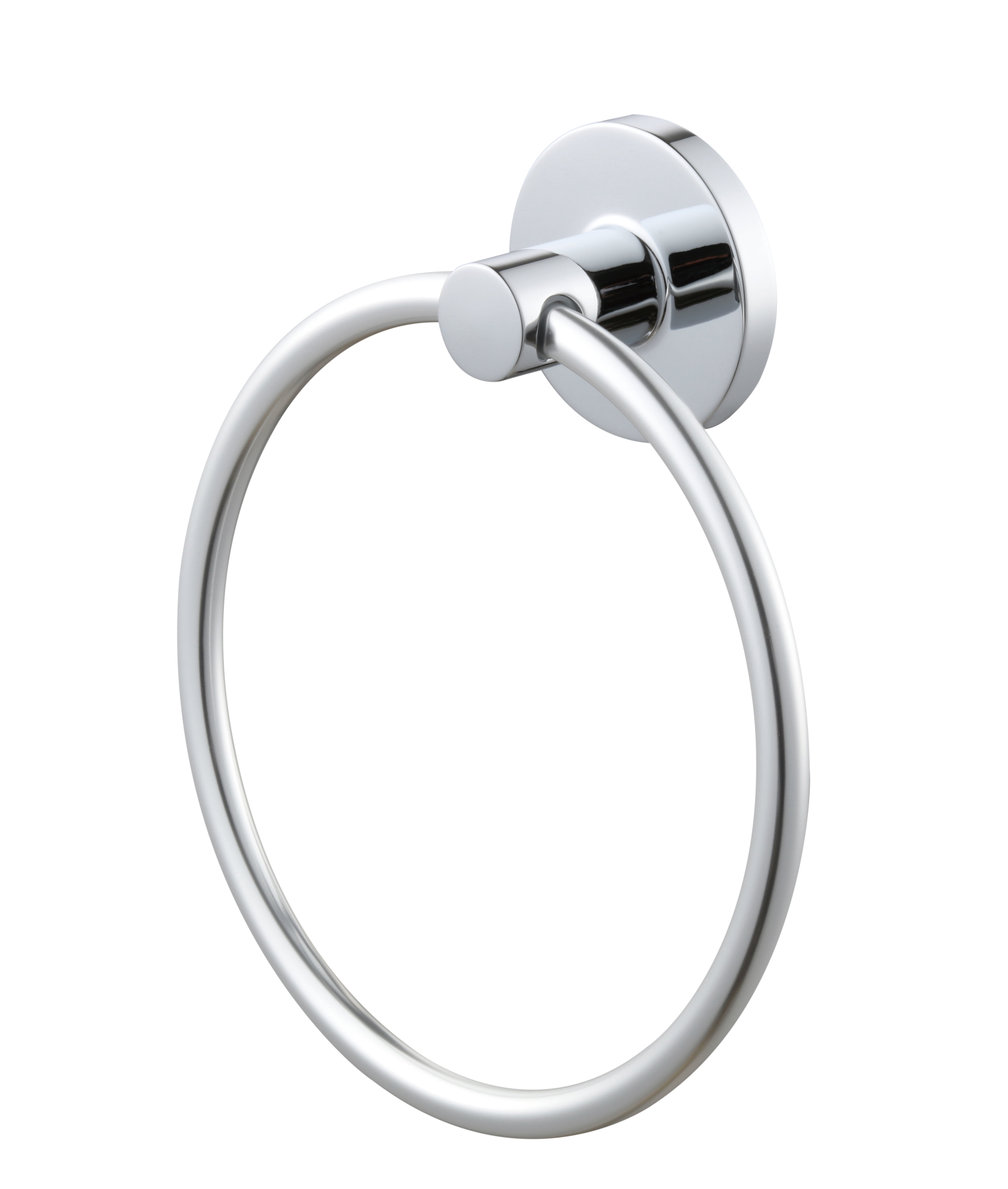 (3 pack) Mainstays Modern Round Towel Ring in Chrome