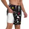 thumbnail image 3 of Goofa Colorful Geometry Printed Men's Swim Trunks Board Shorts Quick Dry Mens Swimming Trunks with Compression Liner,Breathable Fit Hawaii Beach Shorts-XX-Large, 3 of 9