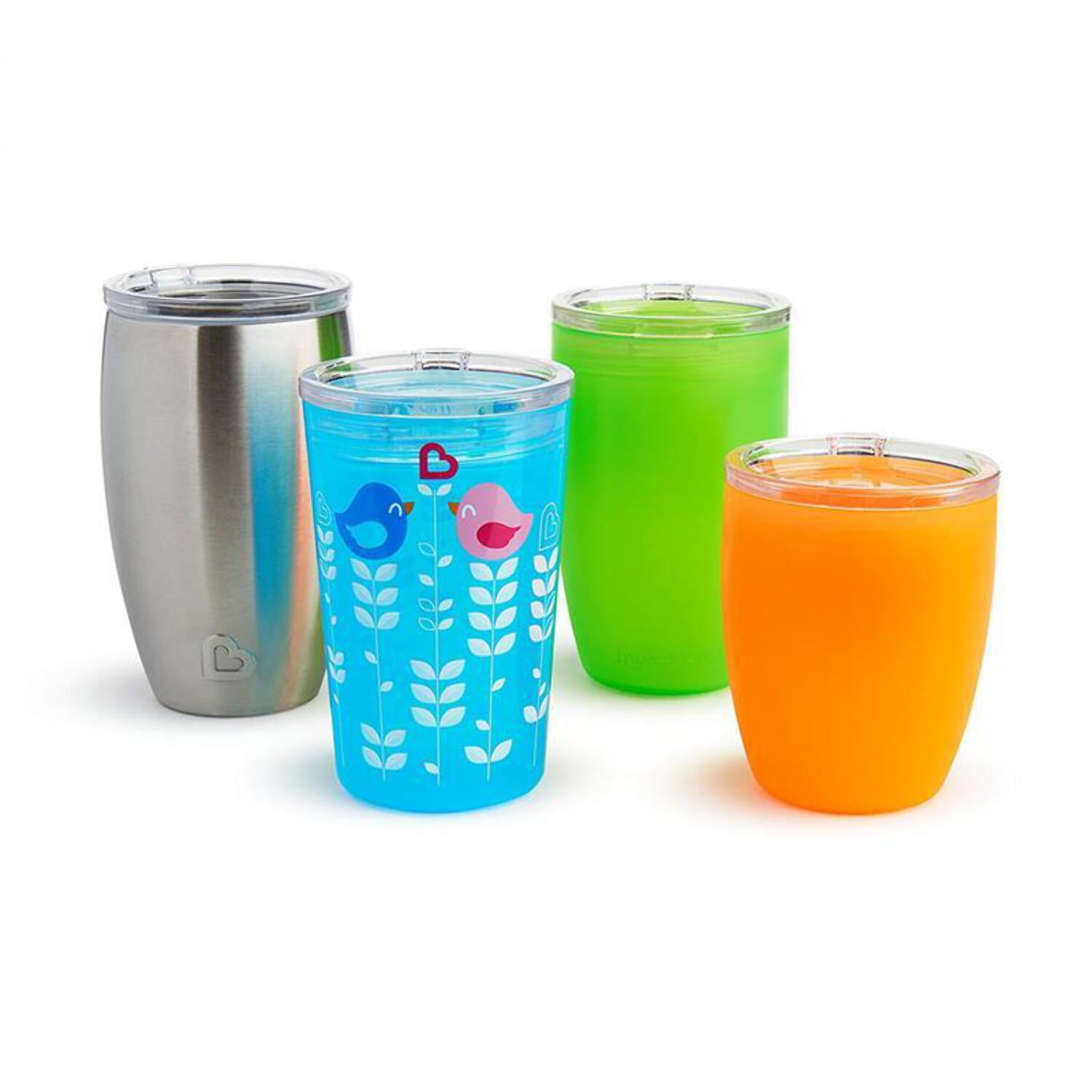 (2 pack) Munchkin® Miracle® Big Kid Straw & Open Sipper Lids, Unisex, 3 Piece Set