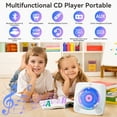 thumbnail image 5 of Gueray Portable CD Player with Bluetooth, Desktop CD Music Players for Home, 5 of 10