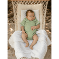 thumbnail image 6 of BemeyourBBs Newborn Baby Boy Girl Bubble Romper Infant Short Sleeve Doll Collar Romper Oversize T-shirt Cotton Basic Bodysuit Top Fall Spring Summer Outfit, 6 of 9