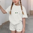 thumbnail image 4 of Fesfesfes Kids Outfits Girls St Patrick's Day Outfits Children's Boys Girls Short Sleeve Tops Short Pants Girls Clothes 2PCS Set, 4 of 6