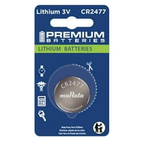 Premium Batteries Murata CR2477 Lithium 3V Coin Cell Batteries Child-Safe (1 Pack)
