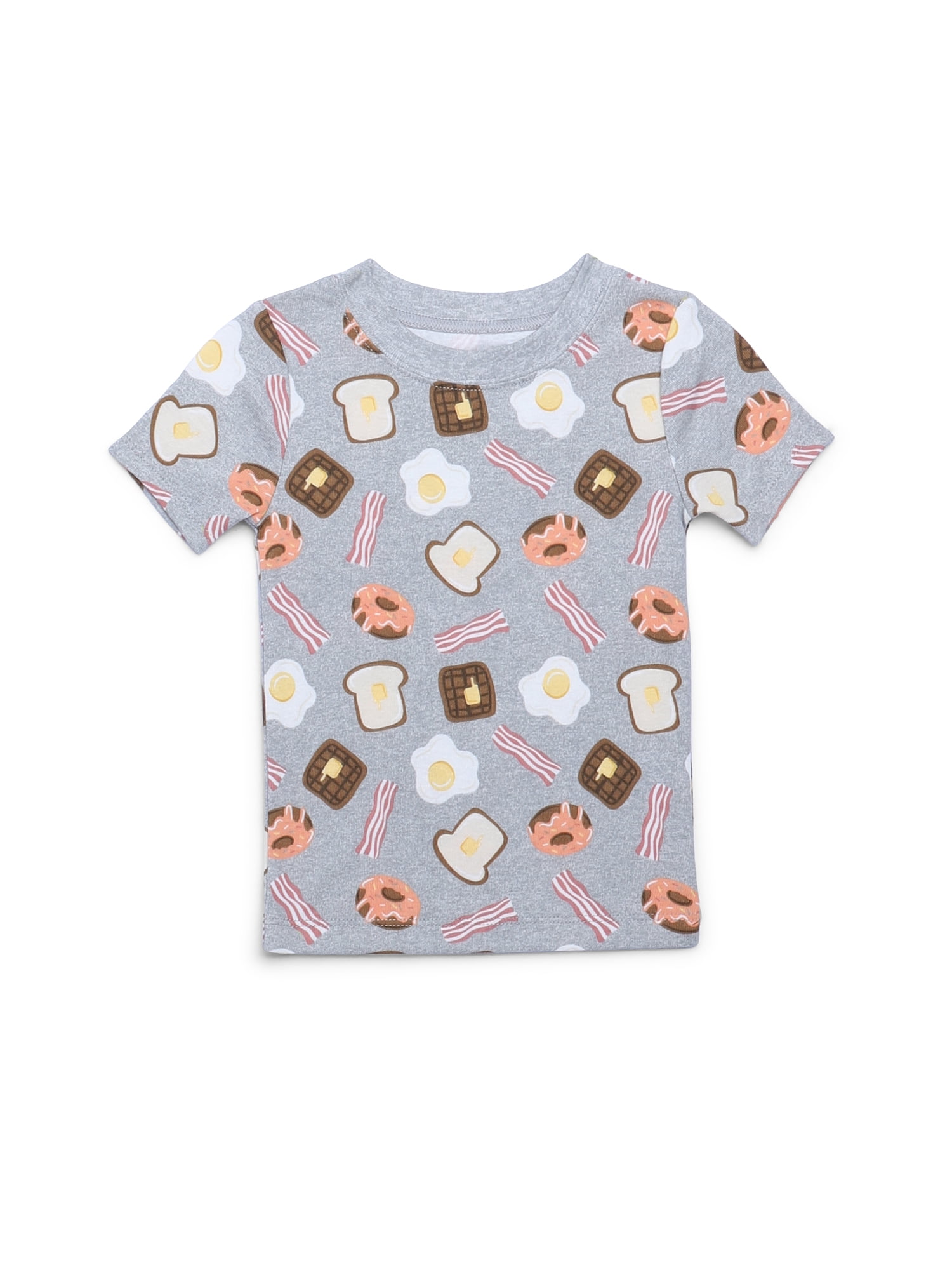 Wonder Nation Toddler Short and Long Sleeve Cotton Tight Fit Pajama Set, 4-Piece, Sizes 12M-5T