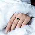 thumbnail image 5 of Rosec Jewels Minimal Heart Ring with Created Emerald and Diamond for Women (7 mm), 14K Yellow Gold, US 4.50, 5 of 8