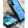 thumbnail image 5 of Allytech Case for Samsung Galaxy S20FE 5G 6.5 inch, Three Layer Hybrid Hard PC Soft TPU Rubber Shockproof Kickstand Heavy Duty Case for Galaxy S20 FE 5G 2020 Release(6.5"), Black + Blue, 5 of 5