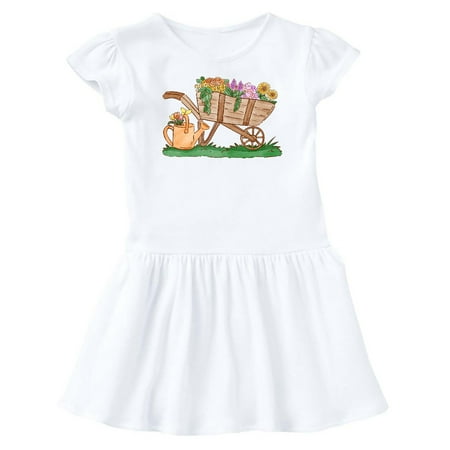 

Inktastic Flower Wheelbarrow Gift Baby Girl Dress