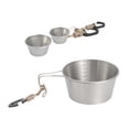 thumbnail image 4 of Cup Acero inoxidable con una vajilla de manija para pescar picnic al aire libre 30 ml, 4 of 8