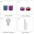 thumbnail image 4 of BTY 60 Pcs Bobbins Sewing Thread Kit, Polyester Mini Bobbins and Thread Spools for Hand & Machine Sewing, 4 of 8
