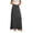 Dark Gray, variant on Summer Casual Maxi Skirts for Women Elastic High Waist Double Layer Stylish Slim Fit A Line Long Skirts Lightweight Flowy Soft Comfortable Solid Color Daily Wear Dark Gray M