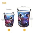 thumbnail image 3 of Sikiie Colorful Frog Among Flowers Print Round Dirty Clothes Basket, Waterproof Standing Foldable Storage Basket, for Laundry Room, Bedroom, Bathroom Storage-Small, 3 of 6